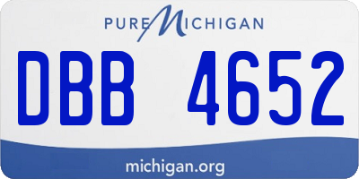 MI license plate DBB4652