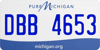 MI license plate DBB4653
