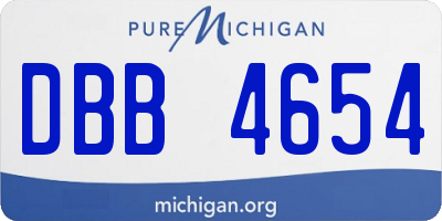 MI license plate DBB4654
