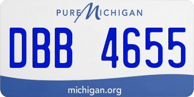 MI license plate DBB4655