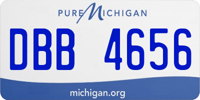 MI license plate DBB4656