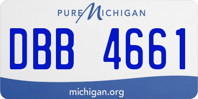 MI license plate DBB4661