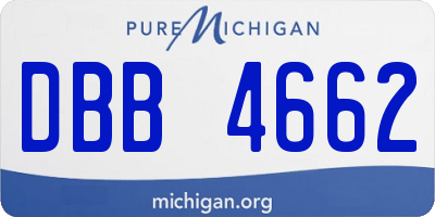 MI license plate DBB4662