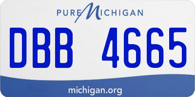 MI license plate DBB4665