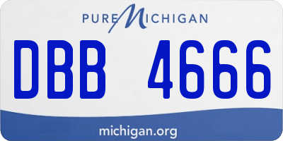 MI license plate DBB4666