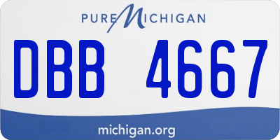 MI license plate DBB4667