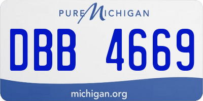 MI license plate DBB4669