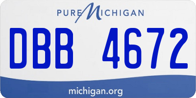 MI license plate DBB4672