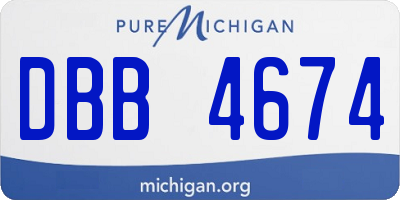 MI license plate DBB4674