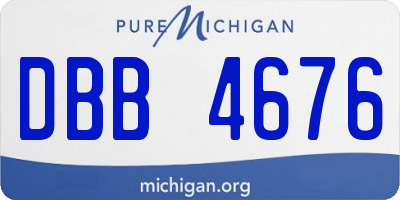 MI license plate DBB4676