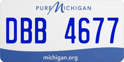 MI license plate DBB4677