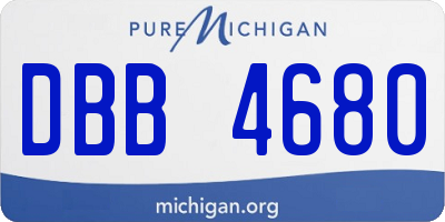 MI license plate DBB4680