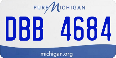 MI license plate DBB4684