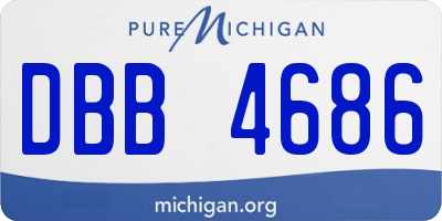 MI license plate DBB4686