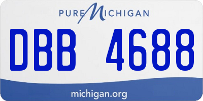 MI license plate DBB4688