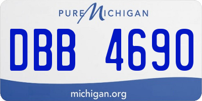 MI license plate DBB4690
