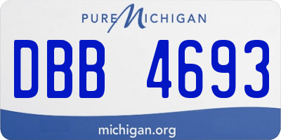 MI license plate DBB4693
