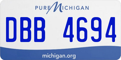 MI license plate DBB4694