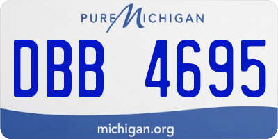 MI license plate DBB4695