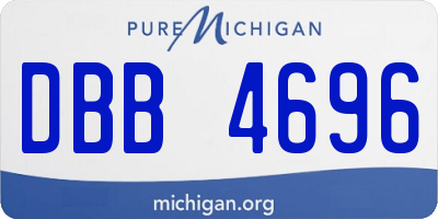 MI license plate DBB4696