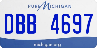 MI license plate DBB4697