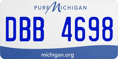 MI license plate DBB4698