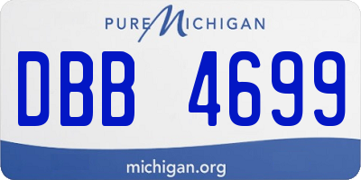 MI license plate DBB4699
