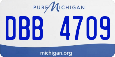MI license plate DBB4709