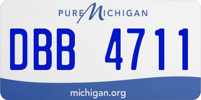 MI license plate DBB4711