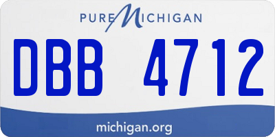 MI license plate DBB4712