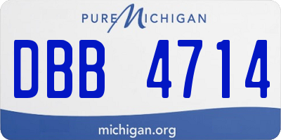 MI license plate DBB4714