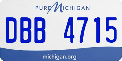 MI license plate DBB4715