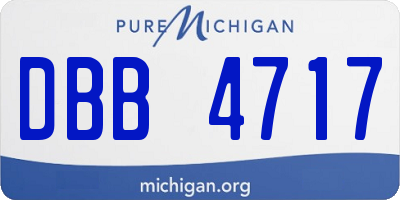 MI license plate DBB4717
