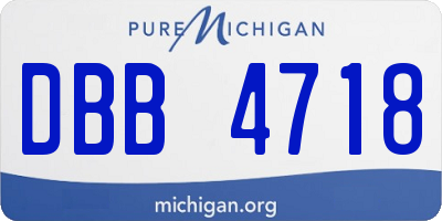MI license plate DBB4718