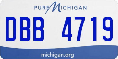 MI license plate DBB4719