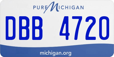 MI license plate DBB4720