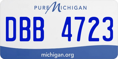 MI license plate DBB4723