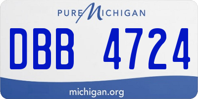 MI license plate DBB4724