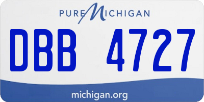 MI license plate DBB4727