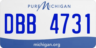 MI license plate DBB4731