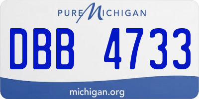 MI license plate DBB4733