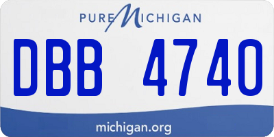 MI license plate DBB4740