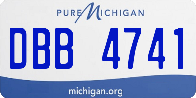 MI license plate DBB4741