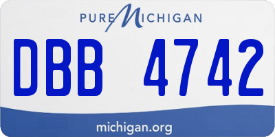 MI license plate DBB4742