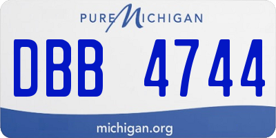 MI license plate DBB4744