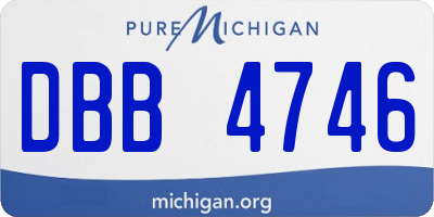 MI license plate DBB4746