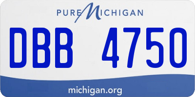 MI license plate DBB4750