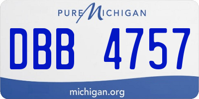 MI license plate DBB4757