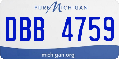 MI license plate DBB4759
