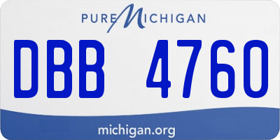 MI license plate DBB4760